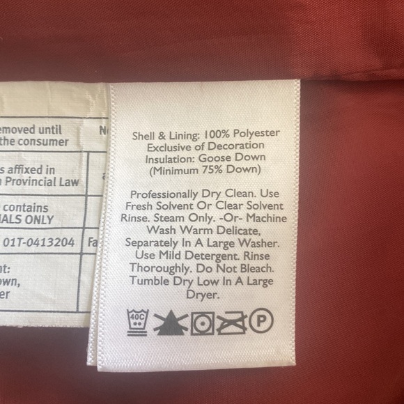 Brick Red Colored Retro Style Eddie Bauer Goose Down Vest - Size L - Picture 8 of 9